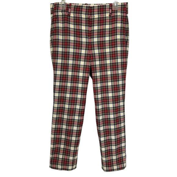 J. Crew Cameron Wool Pant in Snowy Stewart Tartan Plaid AT829 Size 6 - Picture 5 of 13
